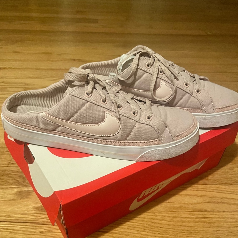 Nike Women's Pink Slip-On Court Sneakers